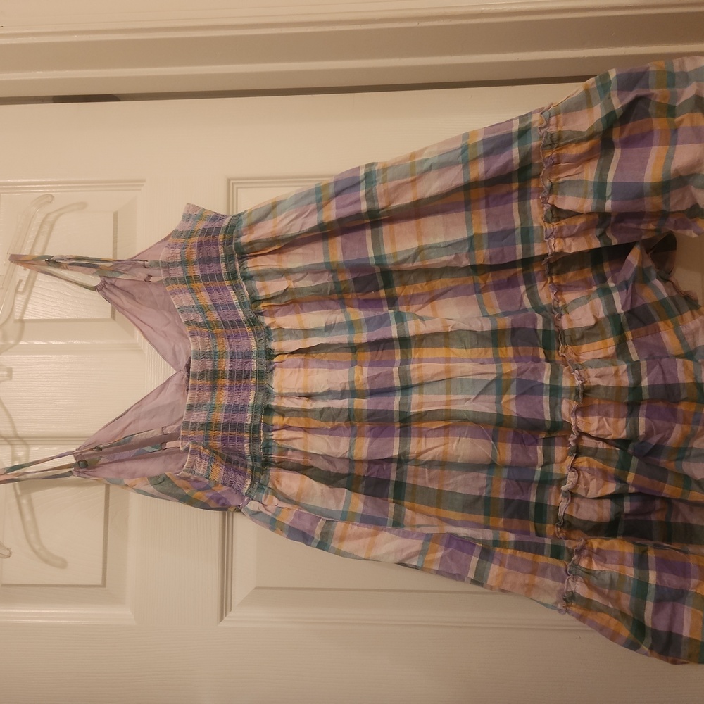 Wild Fable Plaid Spring Dress with Lining and Elastic Back - Picture 5 of 7